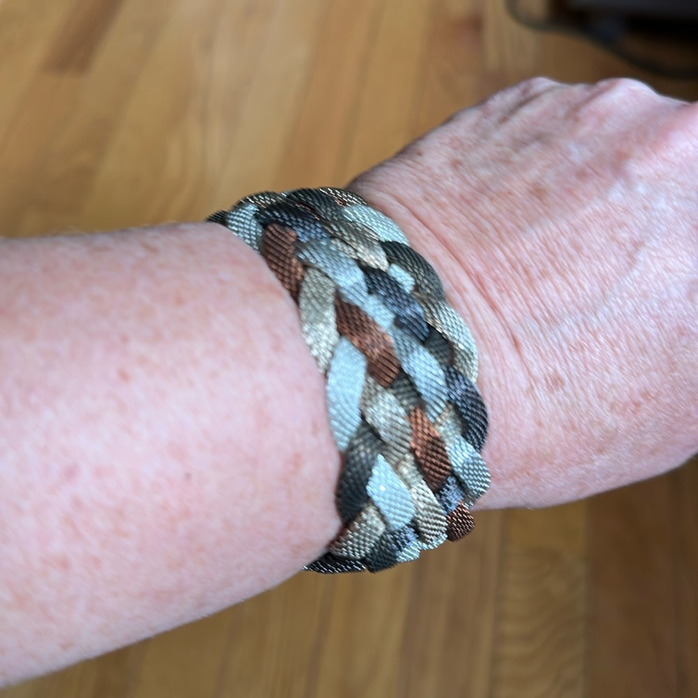 Erica Zap Woven Metal Mesh Bracelet Magnet Clasp